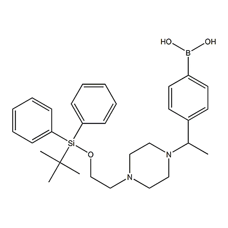 RHAWN 4-(1-(4-(2-((tert-butyldiphenylsilyl)oxy)ethyl)piperazin-1-yl)ethyl)phenyl)boronic acid