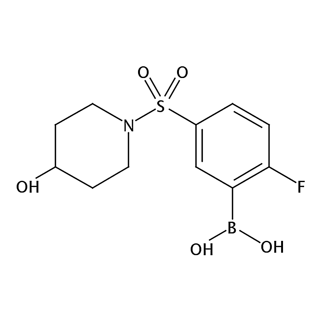 RHAWN (2-Fluoro-5-((4-hydroxypiperidin-1 -yl)sulfonyl)phenyl)boronic acid