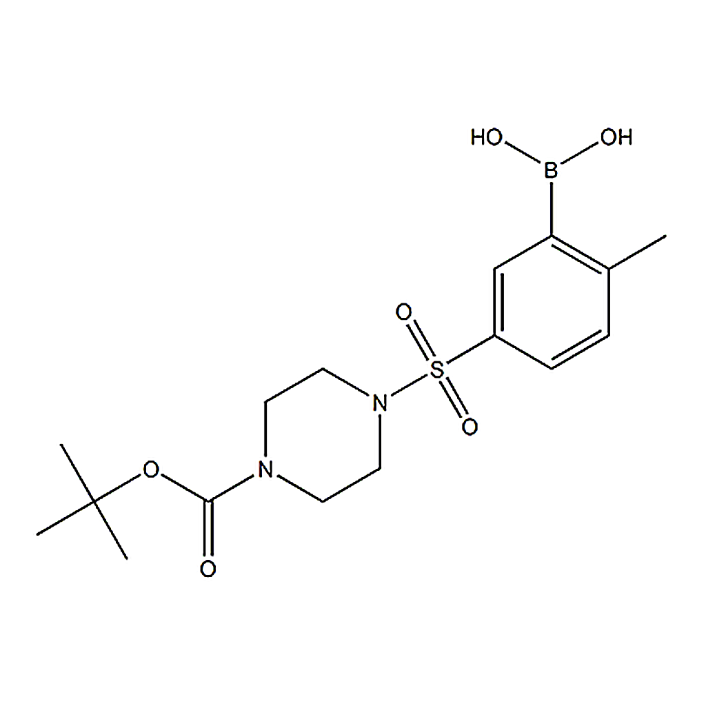 RHAWN (5-((4-(tert-Butoxycarbonyl)piperazin-1-yl) sulfonyl)-2-methylphenyl)boronic acid