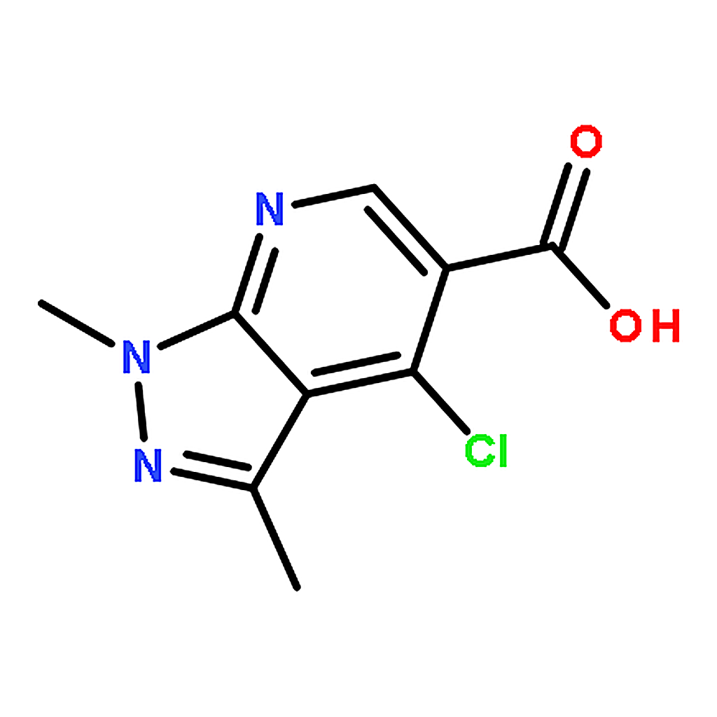RHAWN 4-Chloro-1,3-dimethyl-1H-pyrazolo[3,4-b]pyridine-5-carboxylic acid