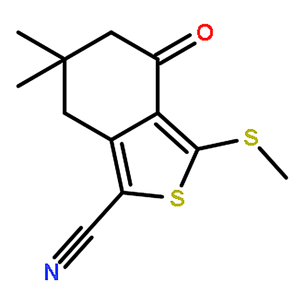 RHAWN 6,6-Dimethyl-3-(methylthio)-4-oxo-4,5,6,7-tetrahydrobenzo[c]thiophene-1-carbonitrile