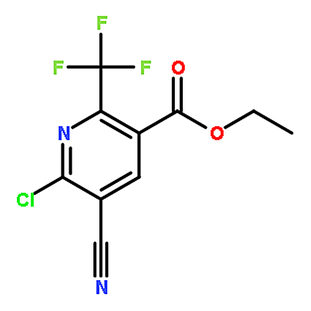 RHAWN Ethyl 2-chloro-3-cyano-6-(trifluoromethyl)-pyridine-5-carboxylate