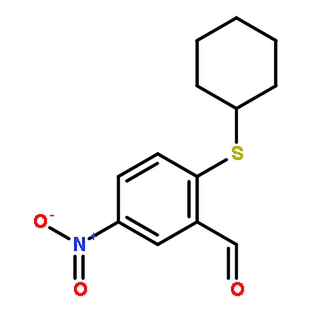 RHAWN 2-(Cyclohexylthio)-5-nitrobenzaldehyde
