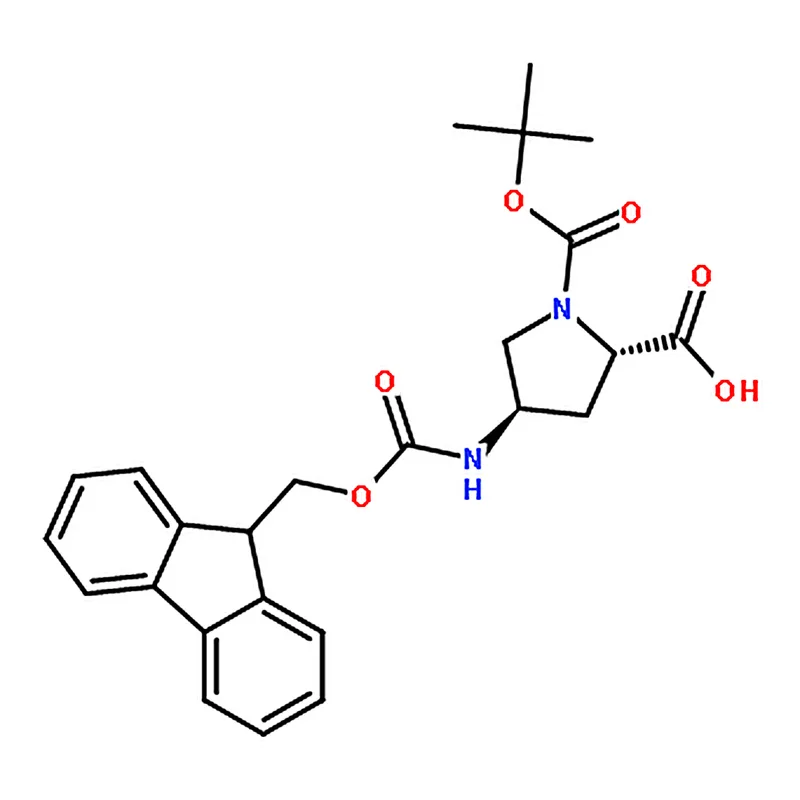 RHAWN (2S,4R)-4-(((9H-fluoren-9-yl)methoxy)carbonylamino)-1-(tert-butoxycarbonyl)pyrrolidine-2-car