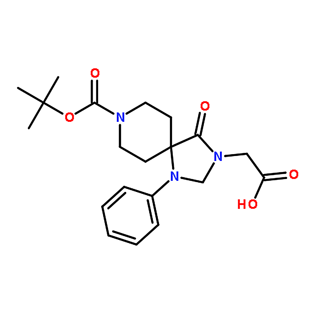 RHAWN 2-(8-(tert-Butoxycarbonyl)-4-oxo-1-phenyl-1，3，8-triazaspiro[4.5]decan-3-yl)acetic acid