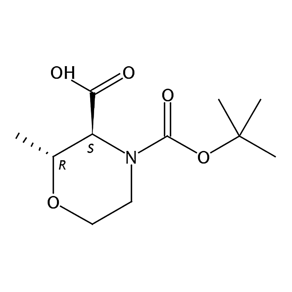 RHAWN (2R,3S)-4-(tert-Butoxycarbonyl)-2-methylmorpholine-3-carboxylic acid