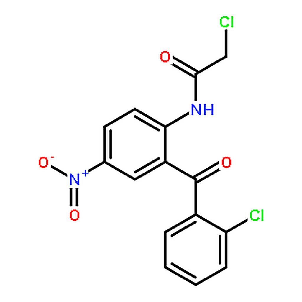 RHAWN 2-Chloro-N-(2-(2-chlorobenzoyl)-4-nitrophenyl)acetamide