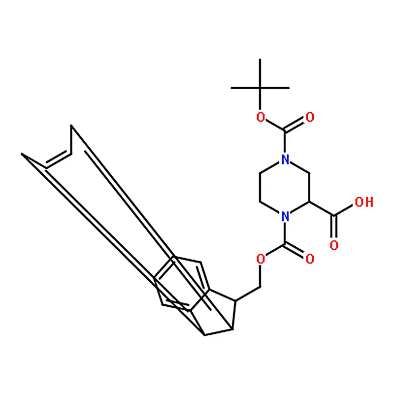RHAWN 1-(((9H-Fluoren-9-yl)methoxy)carbonyl)-4-(tert-butoxycarbonyl)piperazine-2-carboxylic acid
