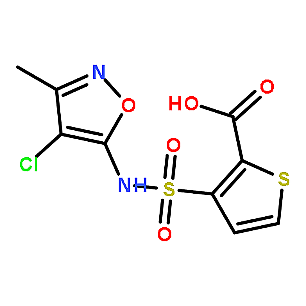 RHAWN 3-(N-(4-Chloro-3-methylisoxazol-5-yl)sulfamoyl)thiophene-2-carboxylic acid