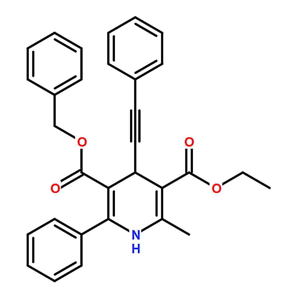 RHAWN 3-Benzyl 5-ethyl 6-methyl-2-phenyl-4-(phenylethynyl)-1，4-dihydropyridine-3，5-dicarboxylate