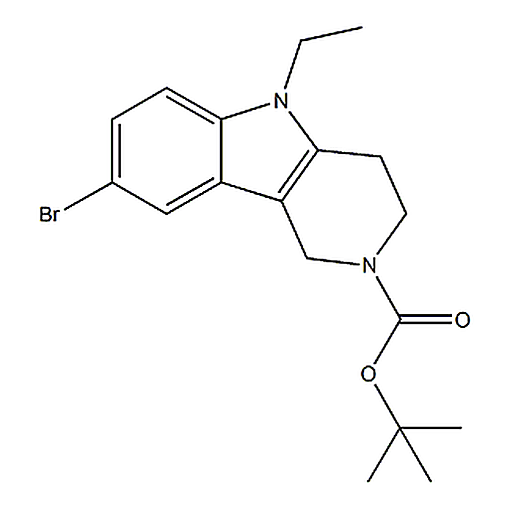 RHAWN tert-Butyl 8-bromo-5-ethyl-1,3,4,5-tetrahydro-2H-pyrido[4,3-b]indole-2-carboxylate