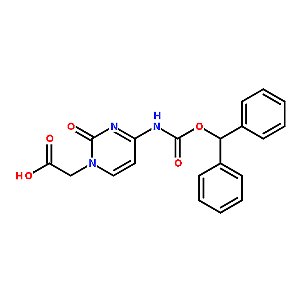 RHAWN 2-(4-(((Benzhydryloxy)carbonyl)amino)-2-oxopyrimidin-1(2H)-yl)acetic acid