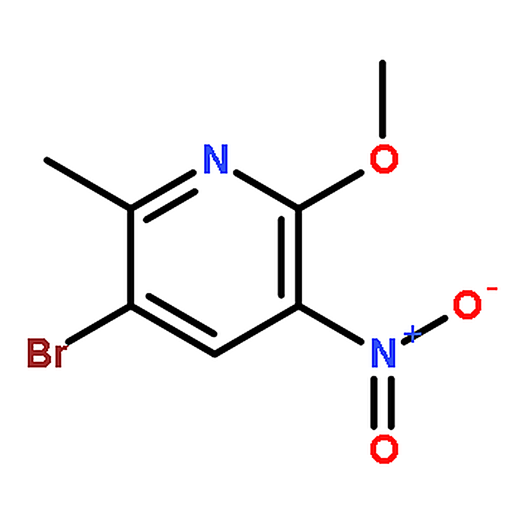 RHAWN 3-Bromo-6-methoxy-2-methyl-5-nitropyridine