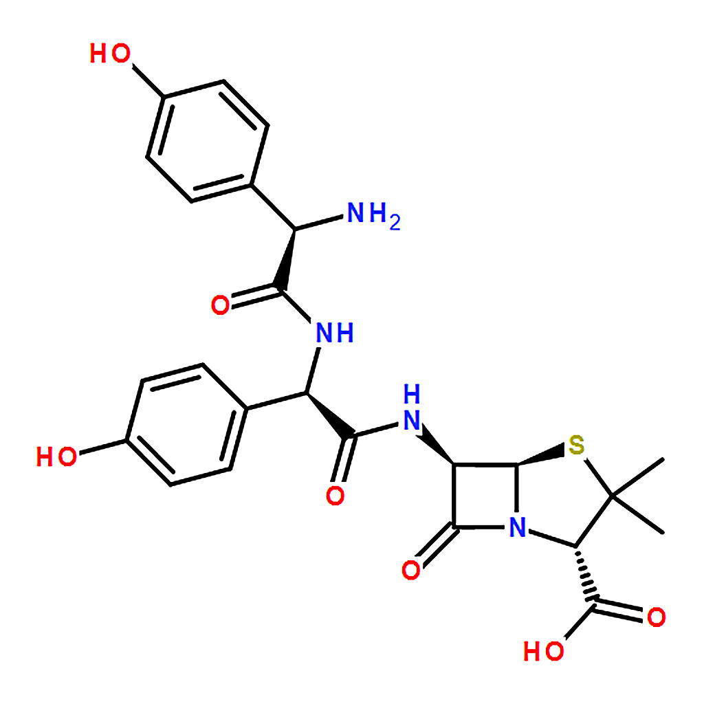 RHAWN (2S，5R，6R)-6-((R)-2-((R)-2-Amino-2-(4-hydroxyphenyl)acetamido)-2-(4-hydroxyphenyl)acetamido)