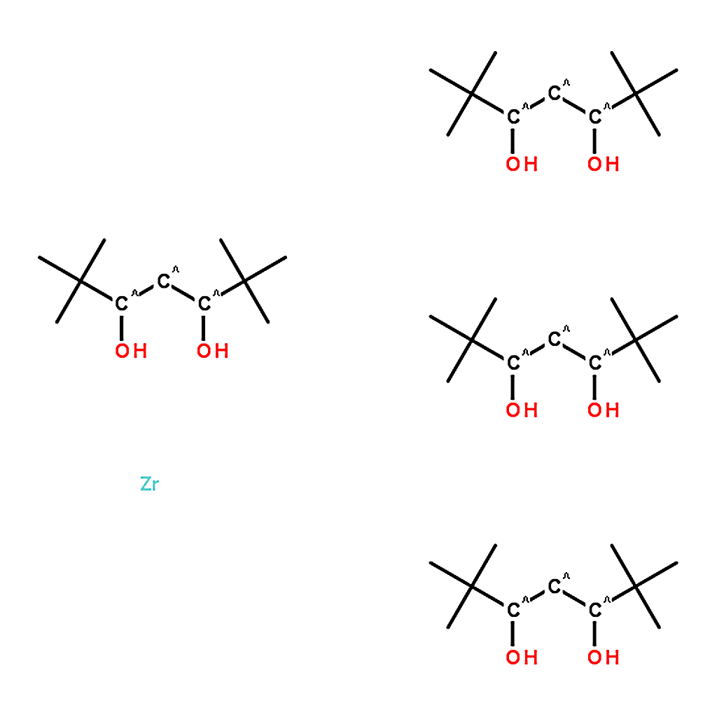RHAWN Tetrakis(2，2，6，6-tetramethyl-3，5-heptanedionato)zirconium(IV)