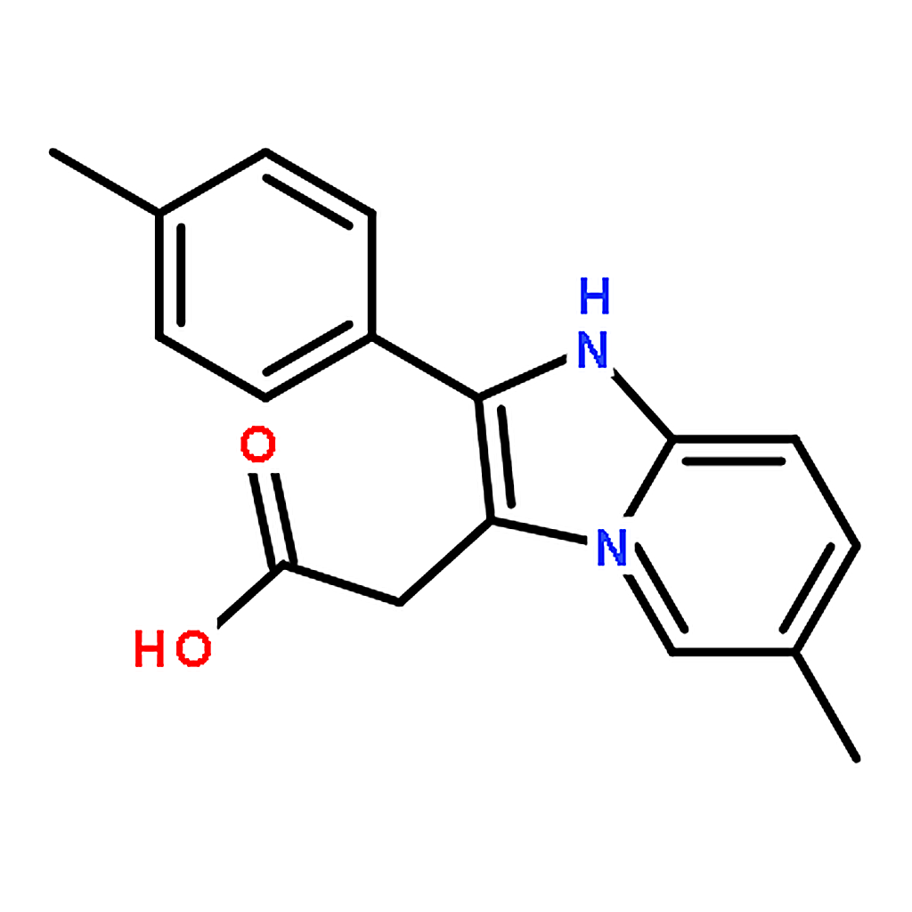 RHAWN 6-Methyl-2-(4-methylphenyl)imidazol[1,2-a]pyridine-3-acetic acid
