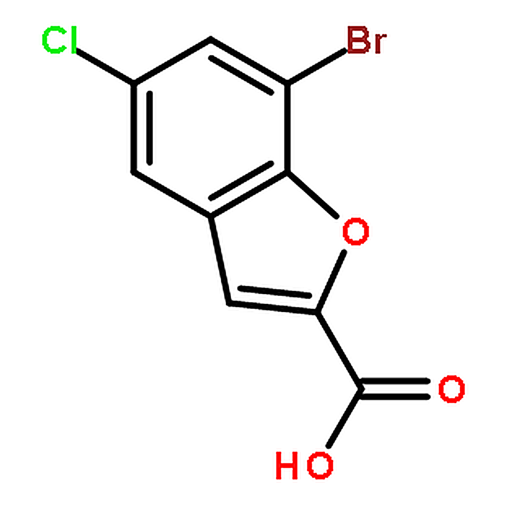RHAWN 7-Bromo-5-chloro-1-benzofuran-2-carboxylicacid