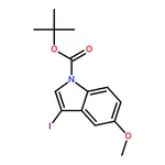 RHAWN tert-Butyl 3-iodo-5-methoxy-1H-indole-1-carboxylate