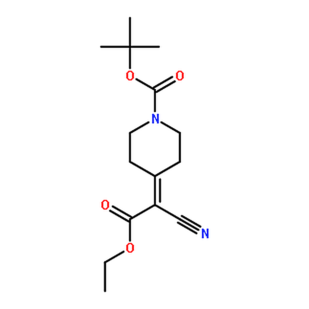 RHAWN tert-Butyl 4-(1-cyano-2-ethoxy-2-oxoethylidene)piperidine-1-carboxylate