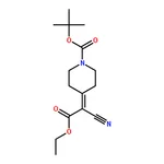 RHAWN tert-Butyl 4-(1-cyano-2-ethoxy-2-oxoethylidene)piperidine-1-carboxylate