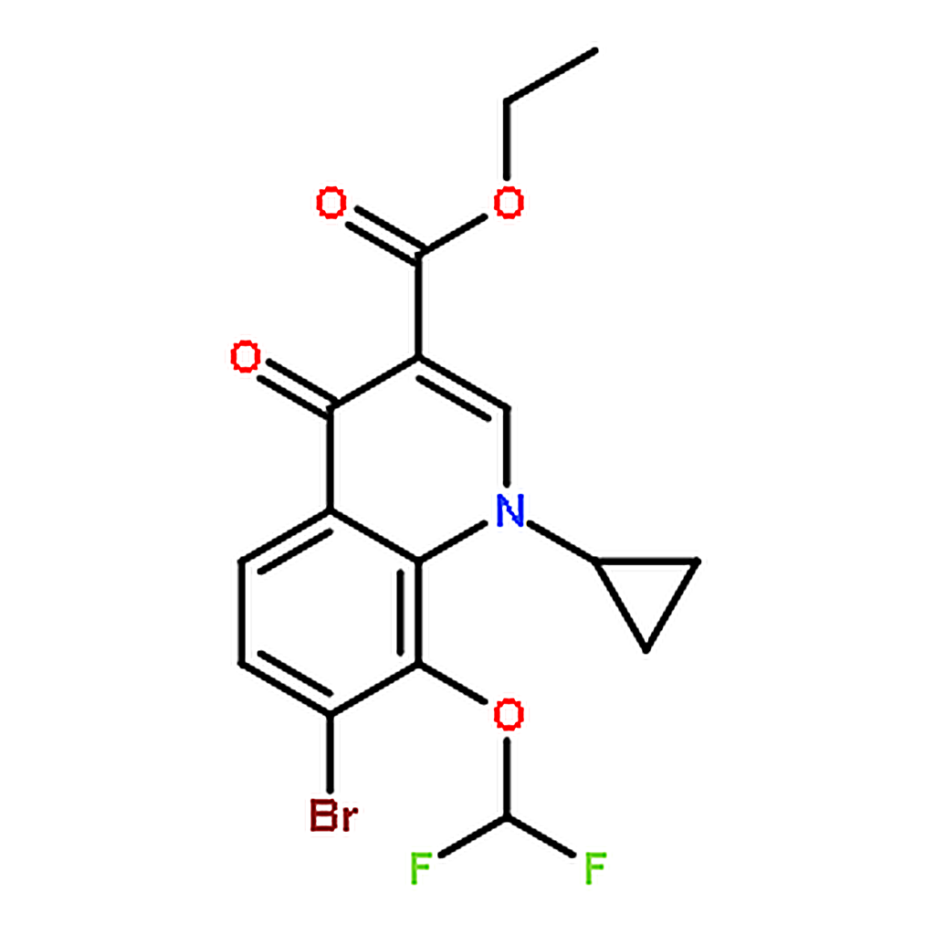 RHAWN Ethyl 7-bromo-1-cyclopropyl-8-(difluoromethoxy)-4-oxo-1,4-dihydroquinoline-3-carboxylate