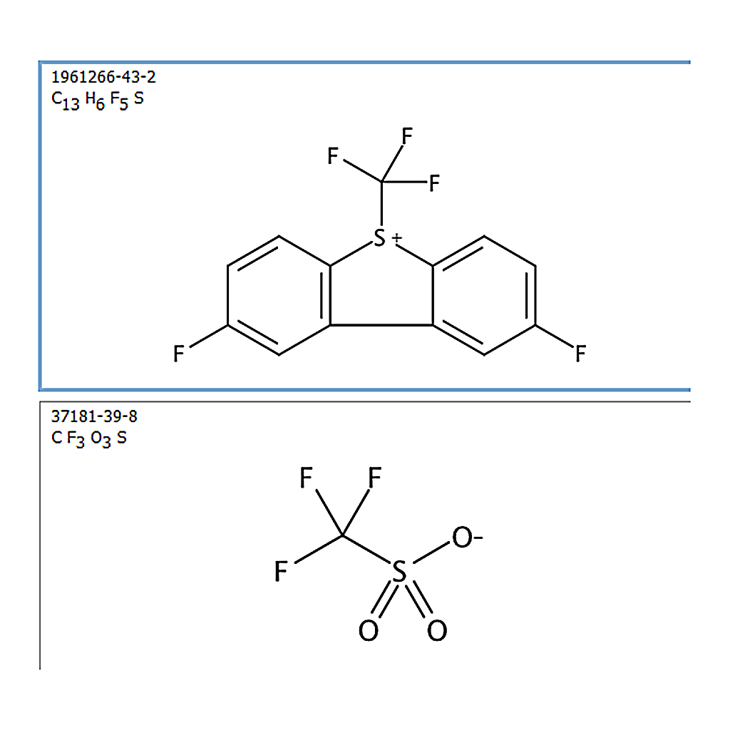 RHAWN 2，8-Difluoro-5-(trifluoromethyl)-5H-dibenzo[b，d]thiophen-5-ium Trifluoromethanesulfonate