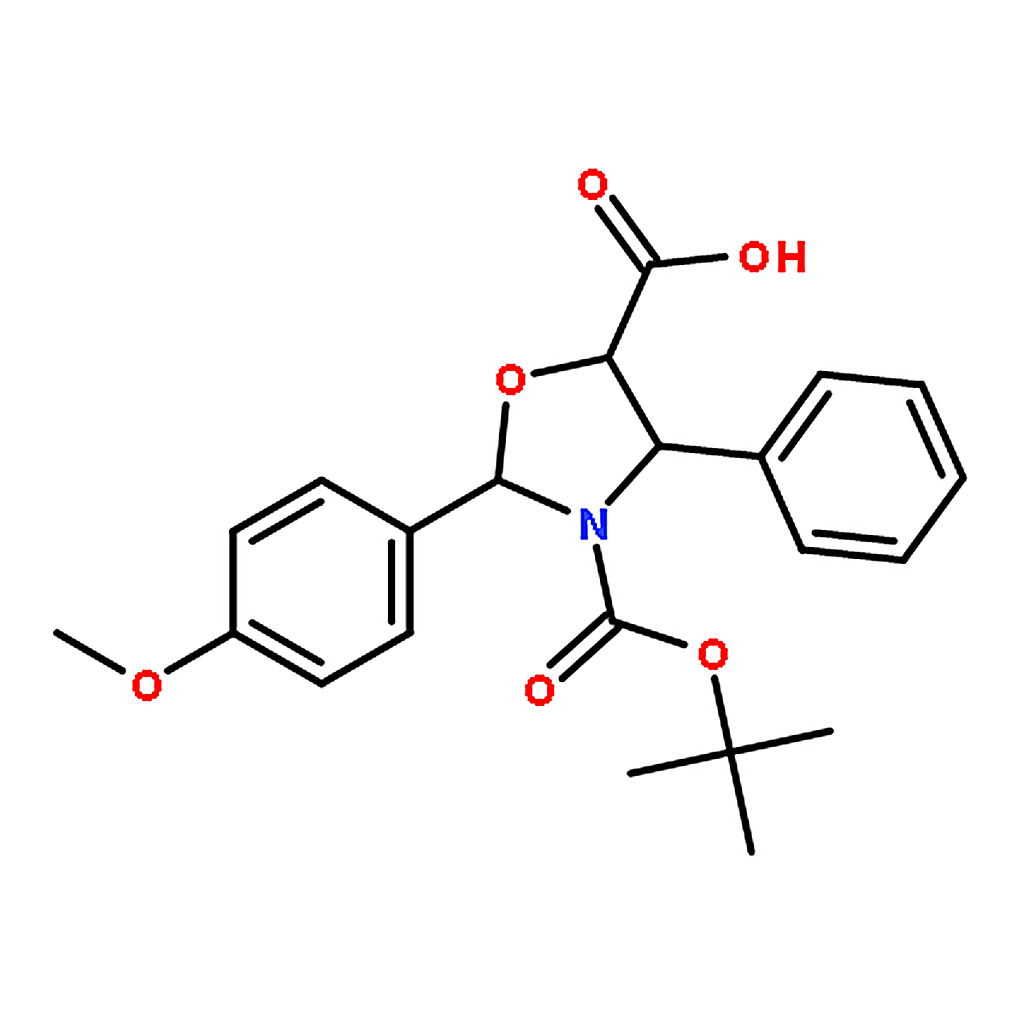 RHAWN (4S，5R)-3-(tert-Butoxycarbonyl)-2-(4-methoxyphenyl)-4-phenyloxazolidine-5-carboxylic acid