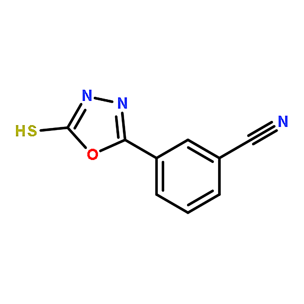 RHAWN 3-(5-Mercapto-1,3,4-oxadiazol-2-yl)benzonitrile