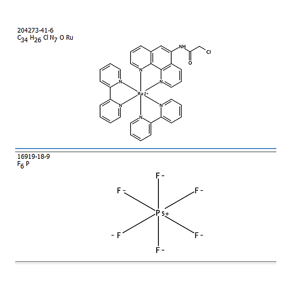 RHAWN [Ru(bpy)2(5-chloroacetamido-1,10-phenanthroline)](PF6)2