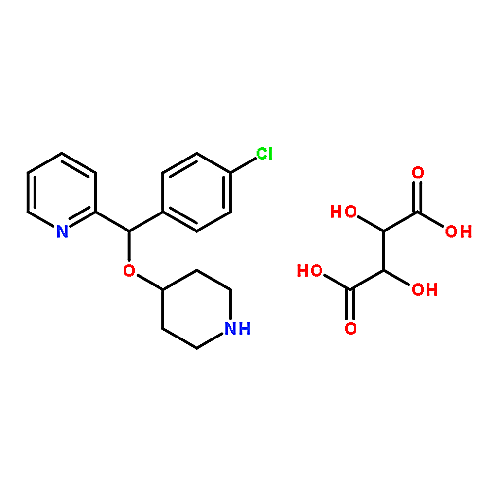 RHAWN (S)-2-((4-Chlorophenyl)(piperidin-4-yloxy)methyl)pyridine (2R,3R)-2,3-dihydroxysuccinate