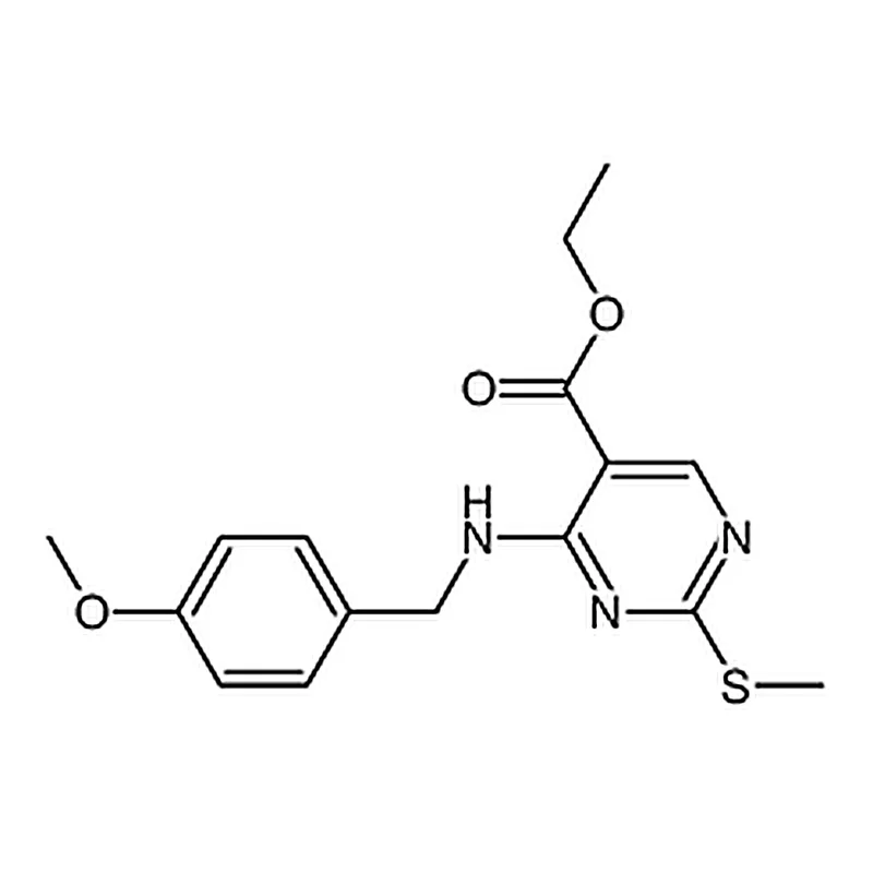 RHAWN Ethyl 4-((4-methoxybenzyl)amino)-2-(methylthio)pyrimidine-5-carboxylate