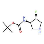 RHAWN tert-Butyl((3S,4S)-4-fluoropyrrolidin-3-yl)carbamate