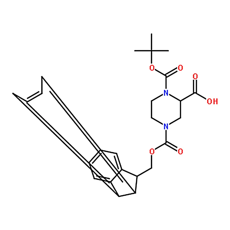 RHAWN 4-(((9H-Fluoren-9-yl)methoxy)carbonyl)-1-(tert-butoxycarbonyl)piperazine-2-carboxylic acid