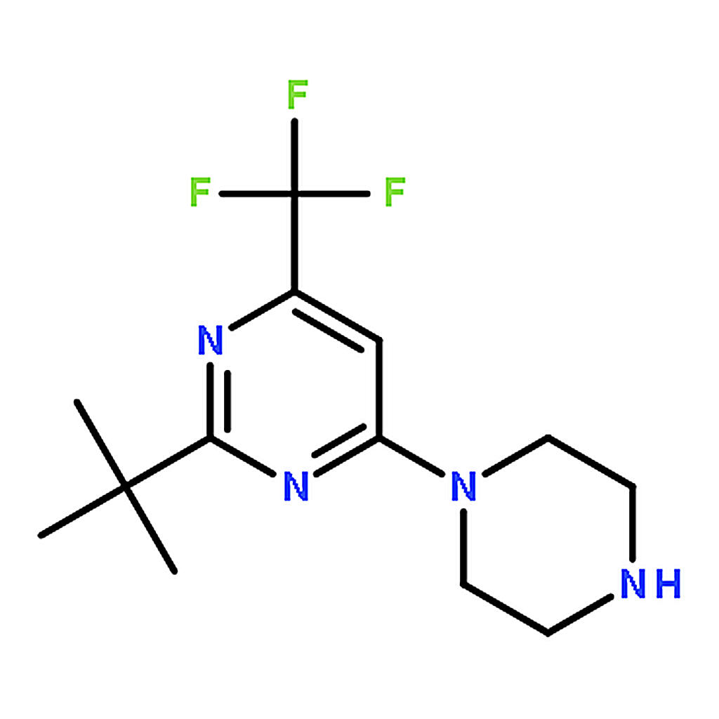 RHAWN 2-(tert-Butyl)-4-(piperazin-1-yl)-6-(trifluoromethyl)pyrimidine