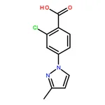 RHAWN 2-Chloro-4-(3-methyl-1H-pyrazol-1-yl)benzoic acid