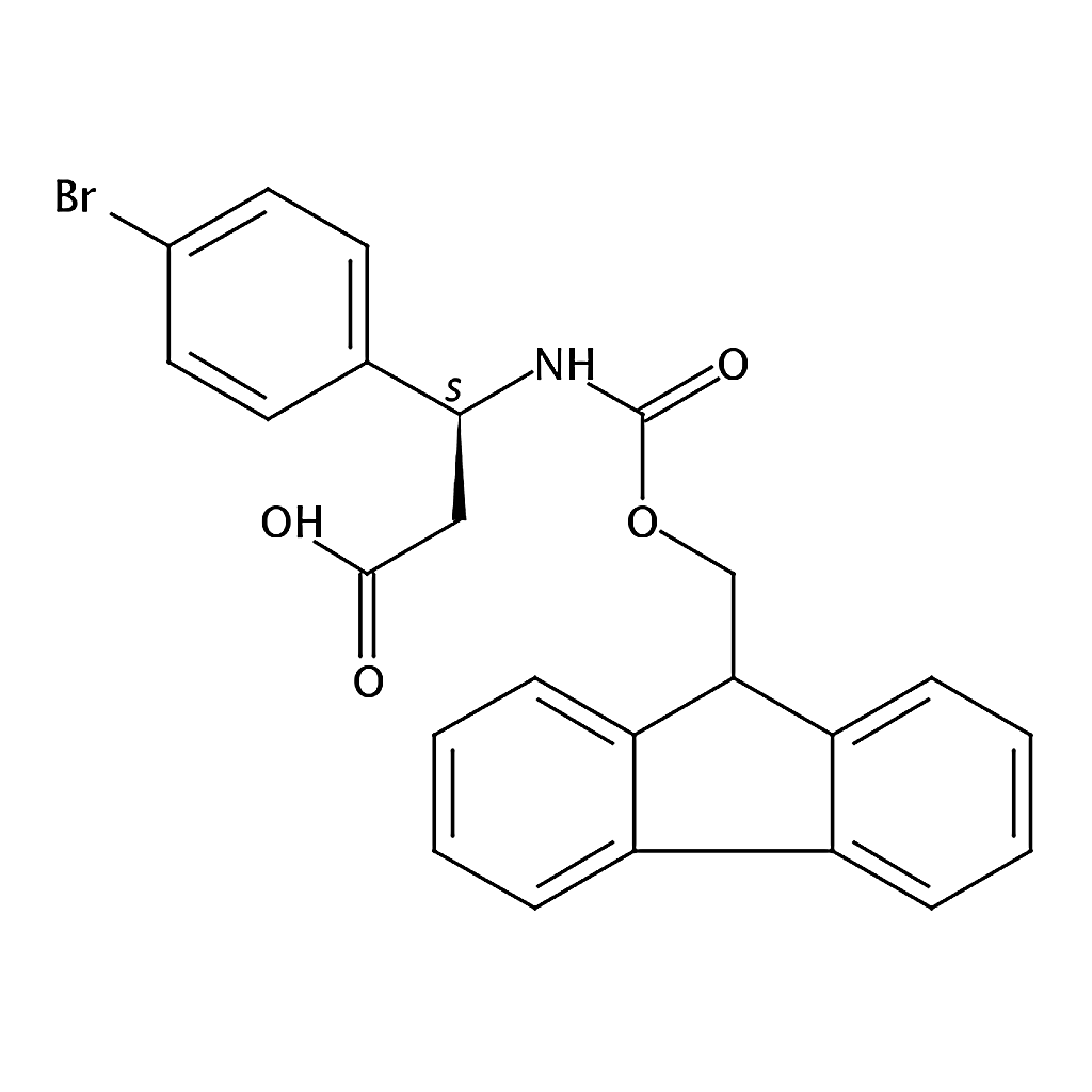 RHAWN (S)-3-((((9H-Fluoren-9-yl)methoxy)carbonyl)amino)-3-(4-bromophenyl)propanoic acid