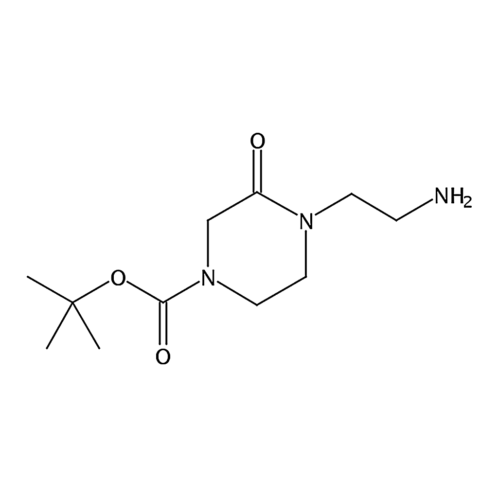 RHAWN tert-Butyl 4-(2-aminoethyl)-3-oxopiperazine-1-carboxylate