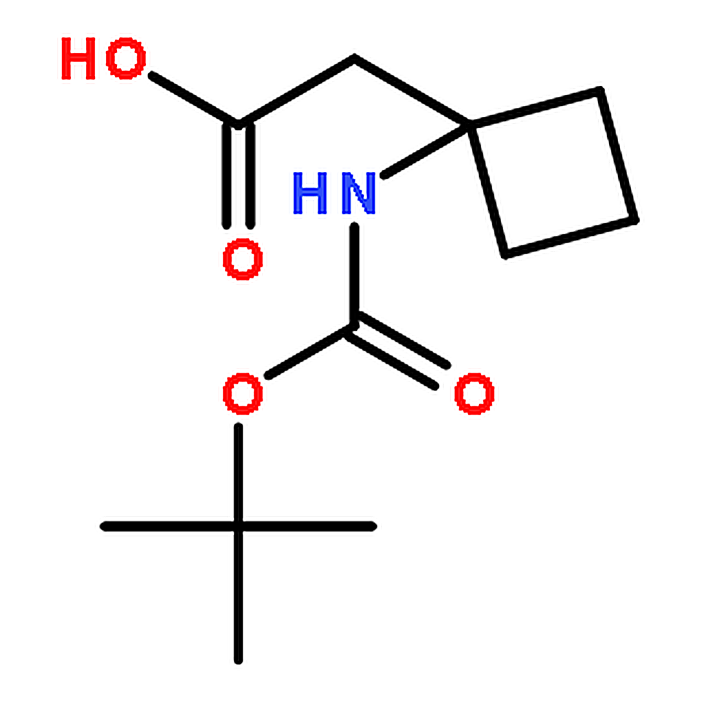 RHAWN 2-(1-((tert-Butoxycarbonyl)amino)cyclobutyl)acetic acid
