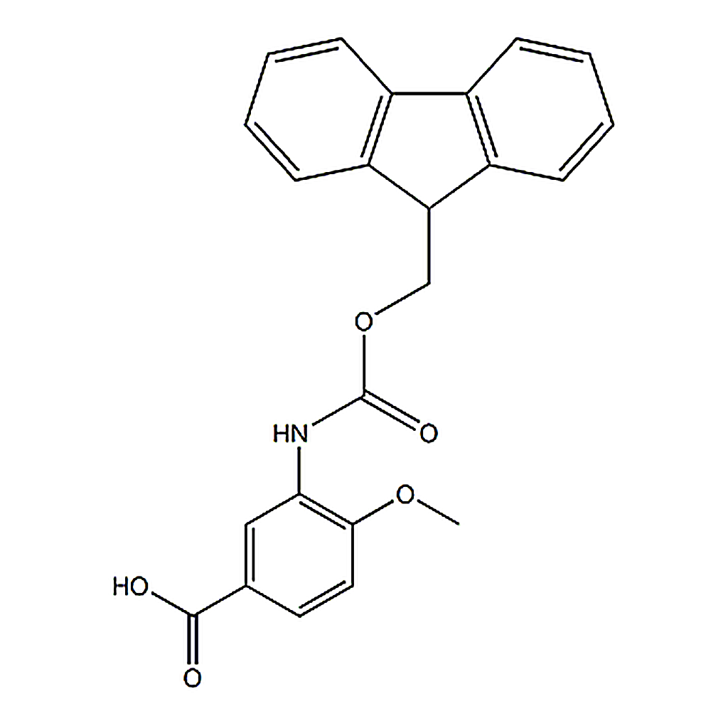RHAWN 3-((((9H-Fluoren-9-yl)methoxy)carbonyl)amino)-4-methoxybenzoic acid