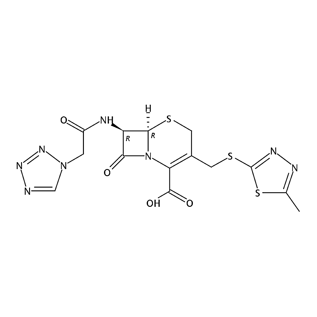 RHAWN (6R,7R)-7-(2-(1H-Tetrazol-1-yl)acetamido)-3-(((5-methyl-1,3,4-thiadiazol-2-yl)thio)methyl)-8