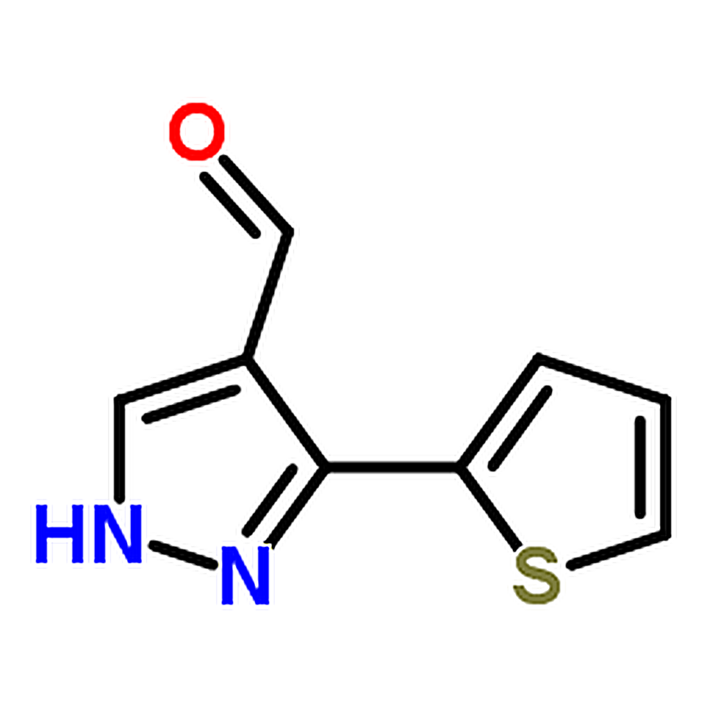 RHAWN 3-(Thiophen-2-yl)-1H-pyrazole-4-carbaldehyde