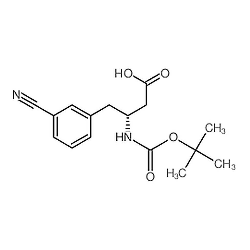 RHAWN (R)-3-((tert-Butoxycarbonyl)amino)-4-(3-cyanophenyl)butanoic acid