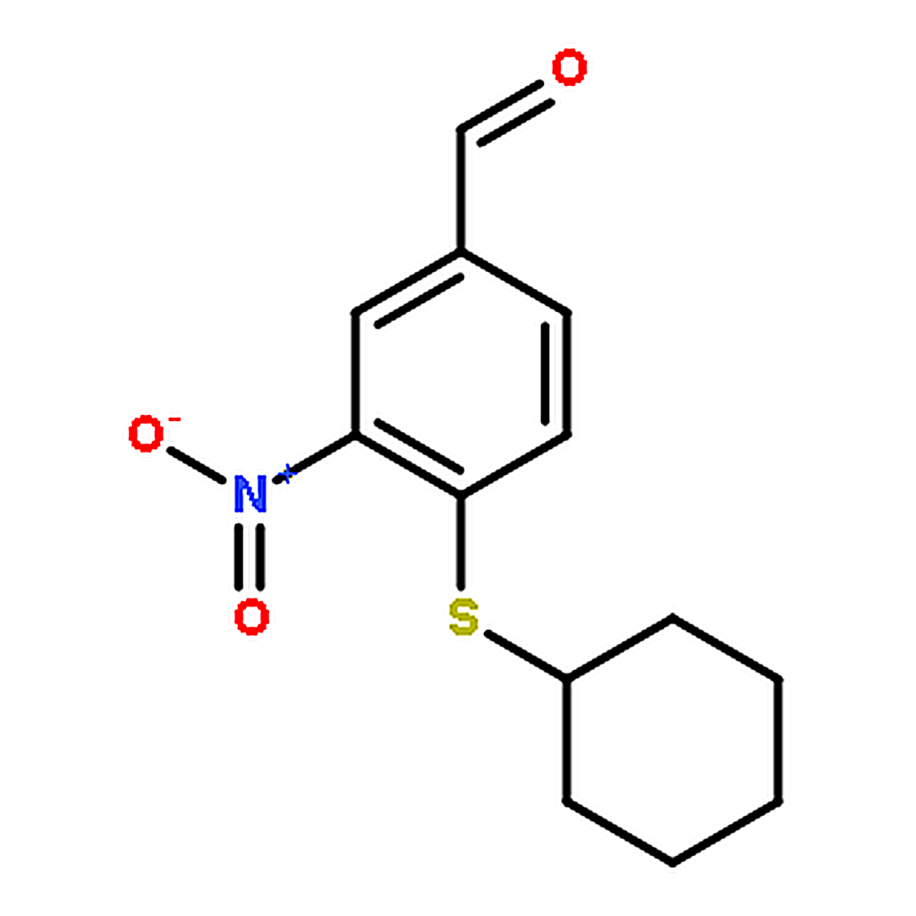 RHAWN 4-(cyclohexylsulfanyl)-3-nitrobenzenecarbaldehyde