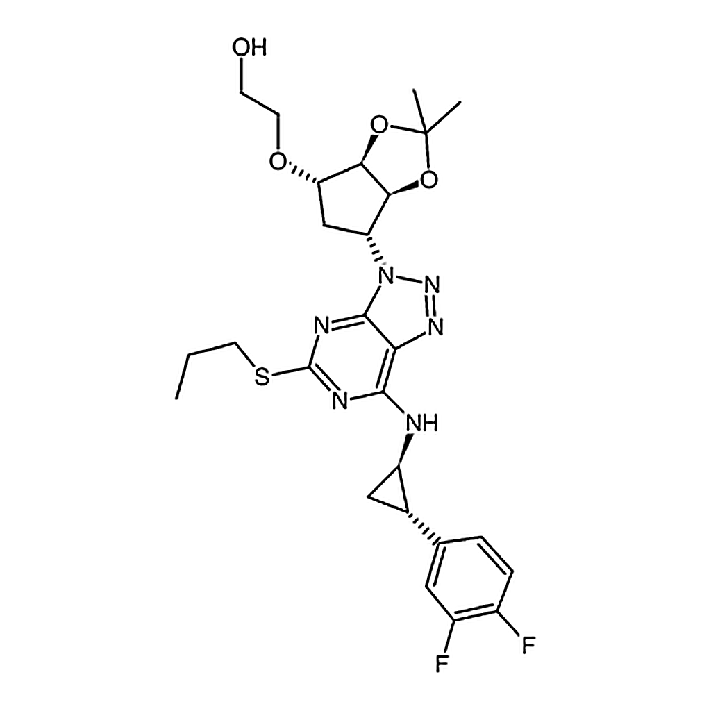 RHAWN 2-(((3aR,4S,6R,6aS)-6-(7-(((1R,2S)-2-(3,4-Difluorophenyl)cyclopropyl)amino)-5-(propylthio)-3