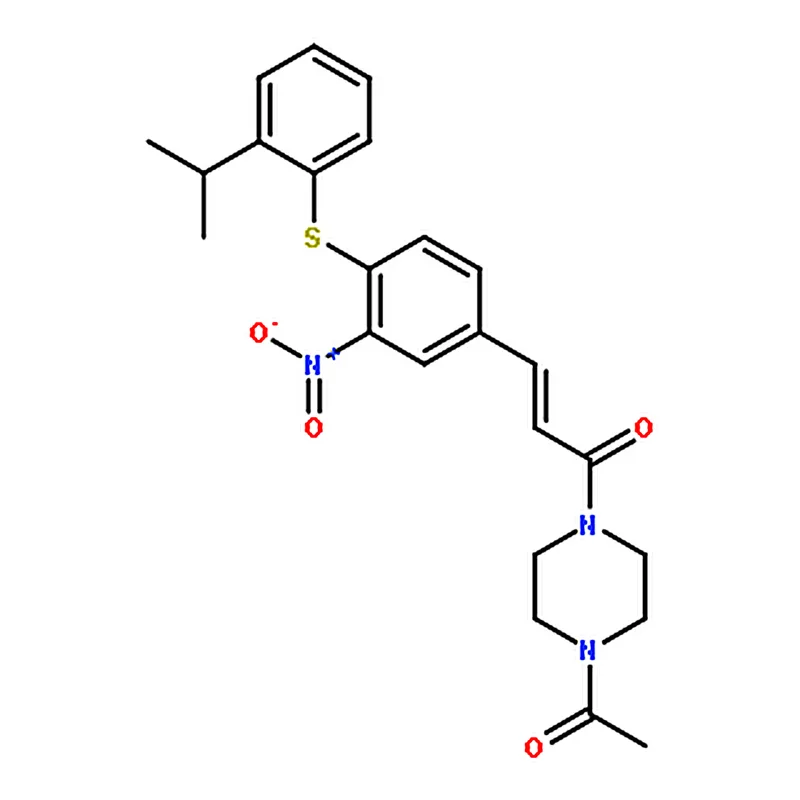 RHAWN (E)-1-(4-Acetylpiperazin-1-yl)-3-(4-((2-isopropylphenyl)thio)-3-nitrophenyl)prop-2-en-1-one