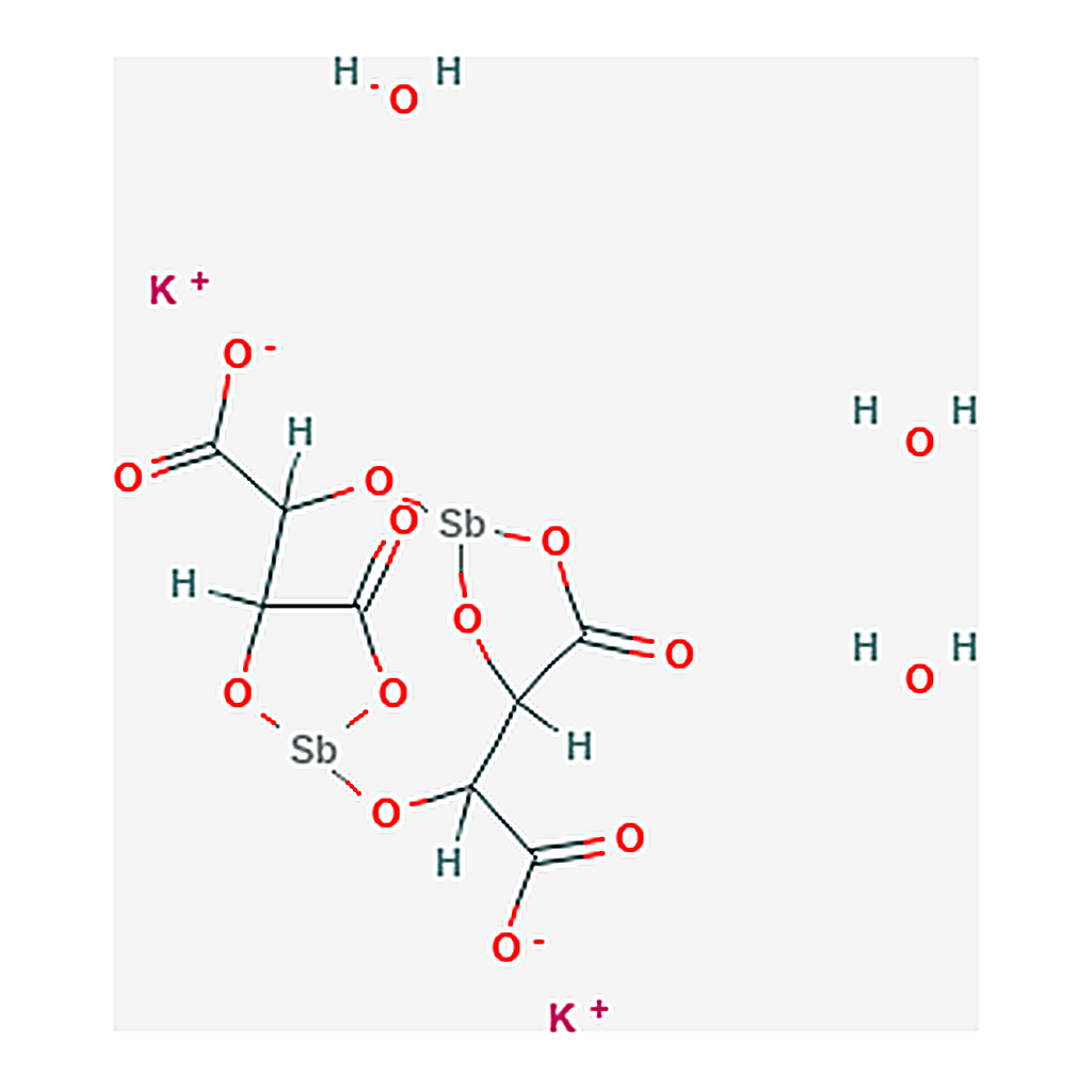 RHAWN dipotassium bis[┢-tartrato(4-)]diantimonate(2-) trihydrate