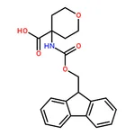 RHAWN 4-((((9H-Fluoren-9-yl)methoxy)carbonyl)amino)tetrahydro-2H-pyran-4-carboxylic acid
