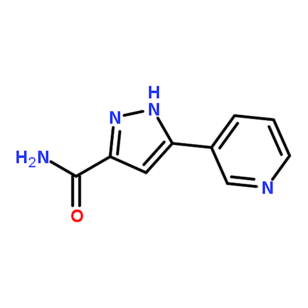 RHAWN 5-(Pyridin-3-yl)-1H-pyrazole-3-carboxamide