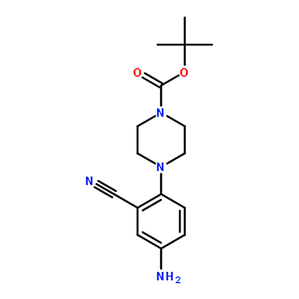 RHAWN tert-Butyl 4-(4-amino-2-cyanophenyl)piperazine-1-carboxylate
