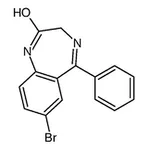 RHAWN 7-bromo-5-phenyl-1,2-dihydro-2H-1,4-benzodiazepin-2-one